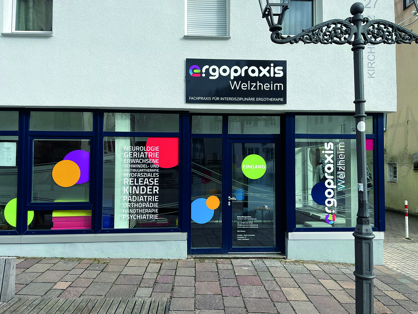 Referenz: Außenwerbung ergopraxis Welzheim