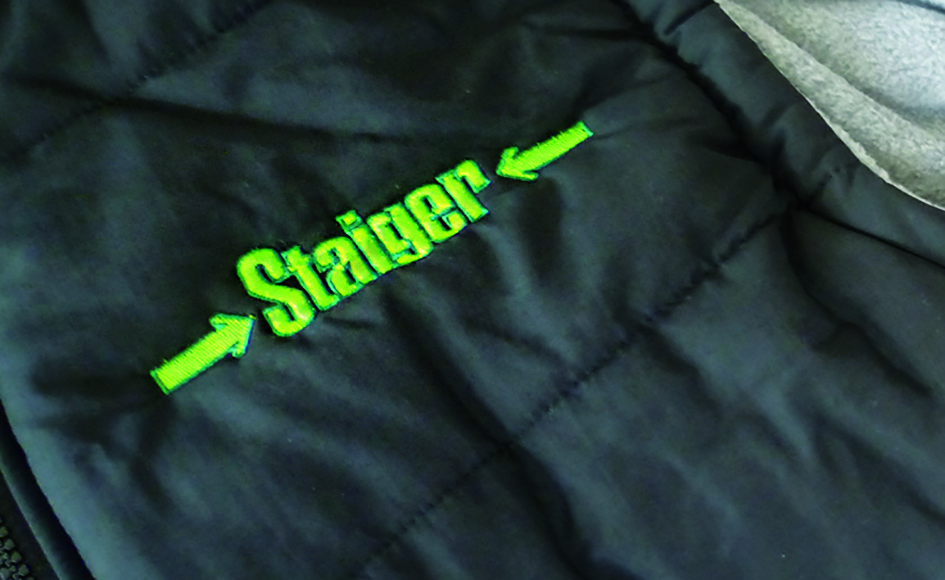 Referenz: Jacken bestickt mit Logo für die Firma Staiger.